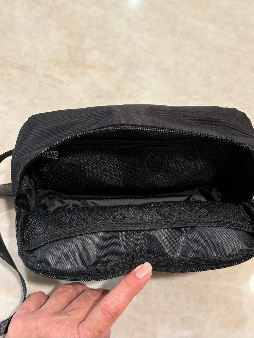 BOGG BAG Black Crossbody with Textured Base